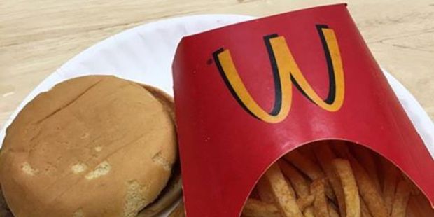 It may be 10 years old, but this burger still hasn't gone mouldy. Photo / Reddit