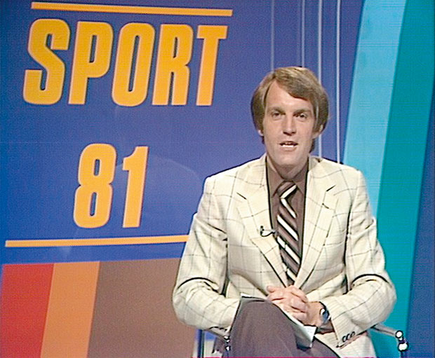 Peter on end of year sports on Sport 81 in 1981.