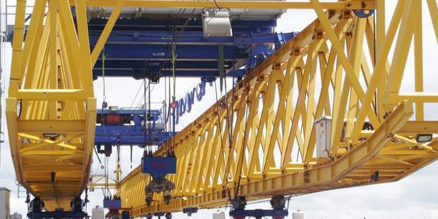 The scaffold-like structure, a key part of the construction for the massive interchange ramps at the Waterview Connection. Photo: graysonline/Trade Me