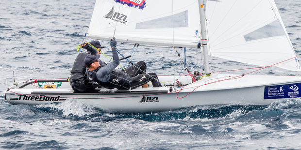 Paul Snow-Hanson and Daniel Willcox competing in Hyeres. Photo / Supplued
