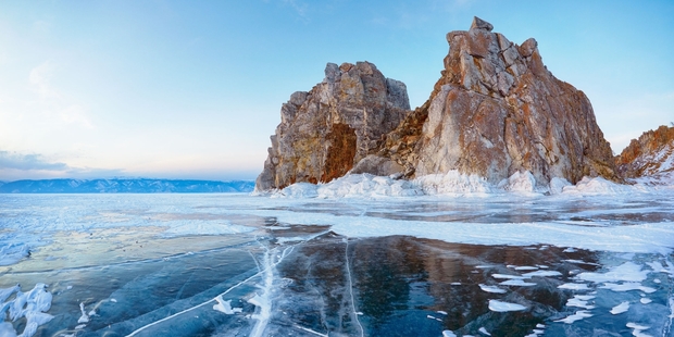 One of Lake Baikal's landmarks, Cape Burkhan. Photo / 123RF