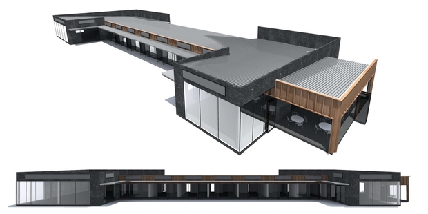 Artist's impression of The Lakes shopping village.
