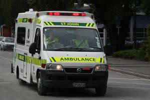 The man is now being taken to hospital by ambulance. File photo