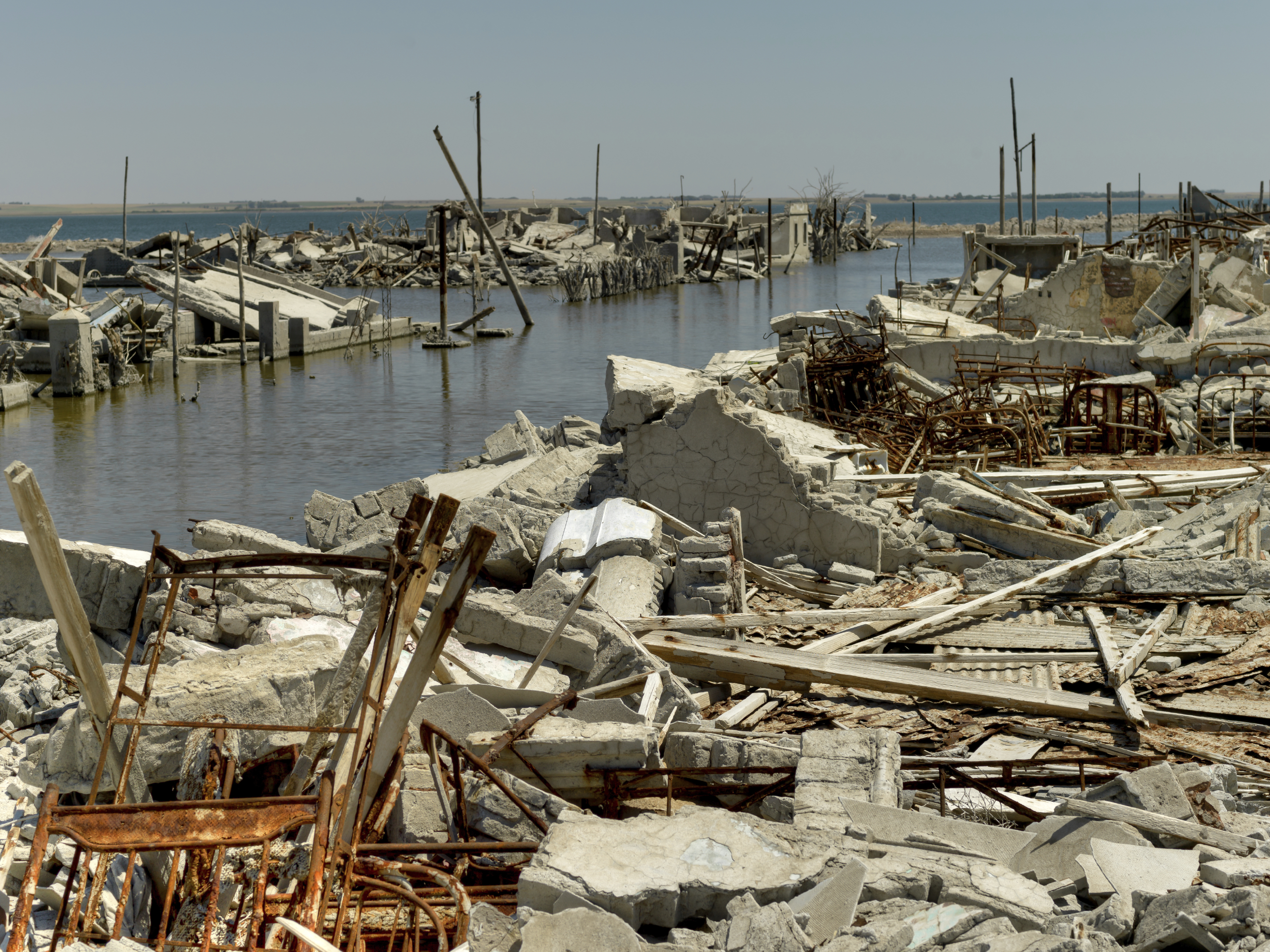 The tourist town of Epecuen in Argentina was swallowed up by water. Photo / iStock
