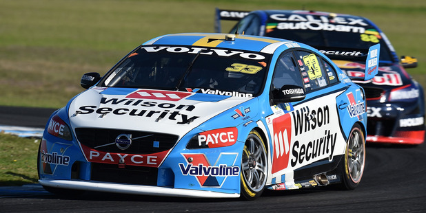 Scott McLaughlin drives the #33 Wilson Security Racing GRM Volvo S60. Photo / Getty Images
