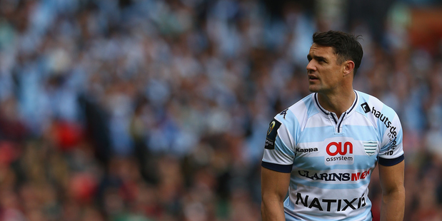 Racing 92 first-five Dan Carter lines up a conversion against Leicester Tigers in the Champions Cup semifinal. Photo / Getty Images