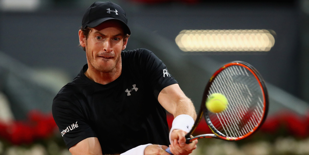 Andy Murray during day four of the Mutua Madrid Open. Photo / Getty Images