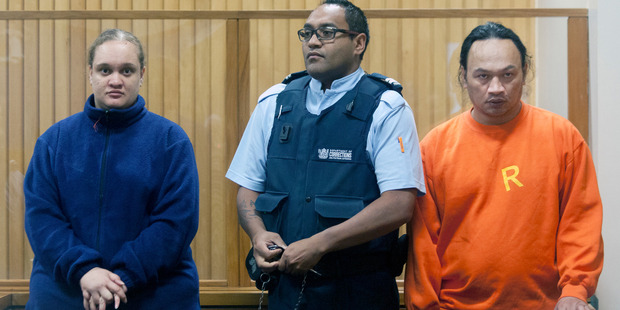 Tania Shailer and David William Haerewa in the High Court at Rotorua this morning. PHOTO/ANDREW WARNER