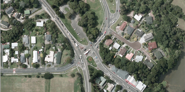 Warkworth's spaghetti junction creates plenty of queues. Photo / Auckland Council