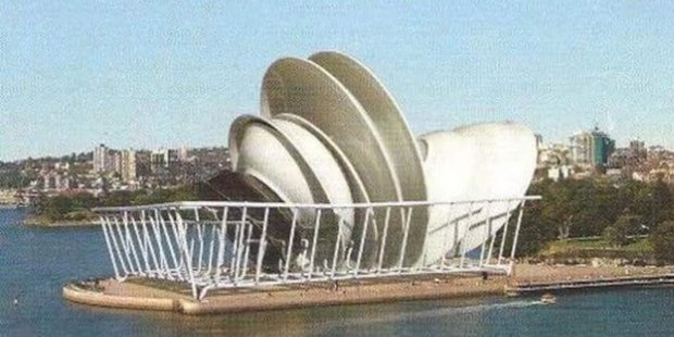 "One day, Jørn Utzon was thinking about his new commission as he loaded the dishwasher," tweets @ianduhig. Photo / Supplied