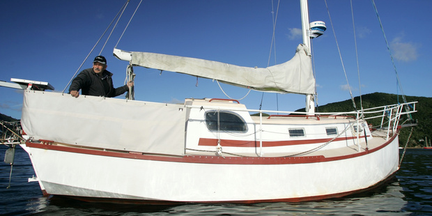 Chris Watson, father of convicted murder Scott Watson, onboard Scott's boat Blade in Picton Harbour. Photo / Tim Cuff