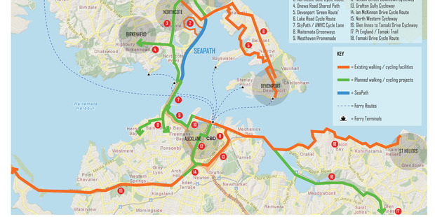 SeaPath is a proposed 3km separated path largely on the western side of the Northern motorway.