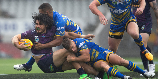 Kiwis league coach Stephen Kearney may spring another selection shock ahead of the Anzac test - with Tohu Harris a possibility to be used at five-eighth on Friday. Photo / Brett Phibbs