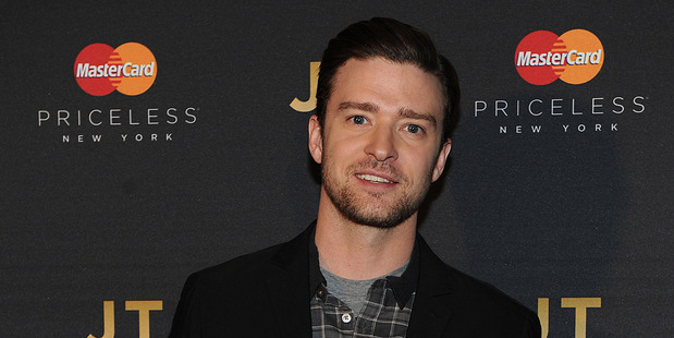 Musician Justin Timberlake. Photo / AP