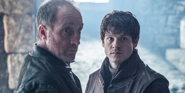 Roose Bolton (left) and Ramsay Bolton in their final Game of Thrones scene together (HBO)