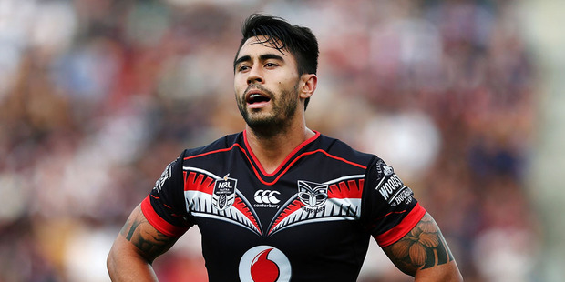 Shaun Johnson of the Warriors looks on during the round three NRL match between the New Zealand Warriors and the Melbourne Storm. Photo / Getty Images.