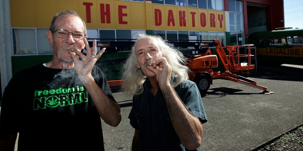 Dakta Green and Brian Borland at Auckland's Daktory in 2009.