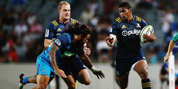 Waisake Naholo broke his leg in the Highlanders' loss to the Blues in round one. Photo / Getty