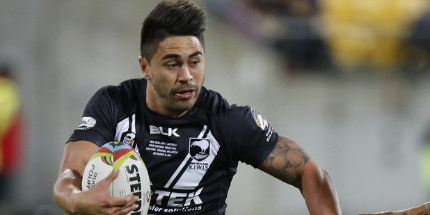 Shaun Johnson in action for the Kiwis. Photo / Mark Mitchell
