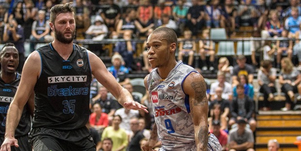 Jerome Randle led the Adelaide charge against the Breakers. Photo / Michael Craig