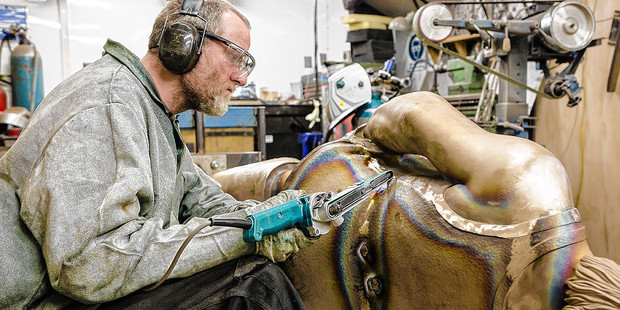 Weta Workshop's lead mould-maker and fabricator Bruce Campbell at work. Photo / Supplied