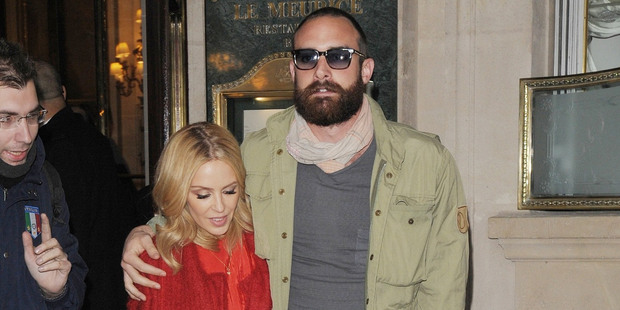 Kylie Minogue alongside her toyboy boyfriend Joshua Sasse. Photo / Supplied
