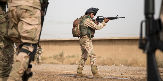 New Zealand Defence Force troops were deployed to Iraq in May last year to train Iraqi fighters at Camp Taji. Photo / Mike Scott