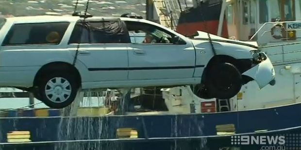 A young father drove himself and his two children to their deaths in Boston Bay, Australia. Photo / Nine News