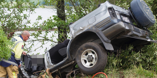 A man has died following this crash on State Highway 33 yesterday. Photo / Stephen Parker
