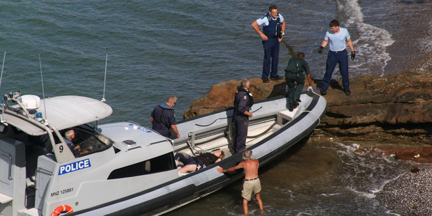 Police were called to assist ambos with a lady who apparently fell down a cliff in St Heliers