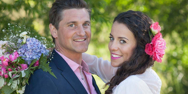 Matt Chisholm and Elle Chisholm on their wedding day.