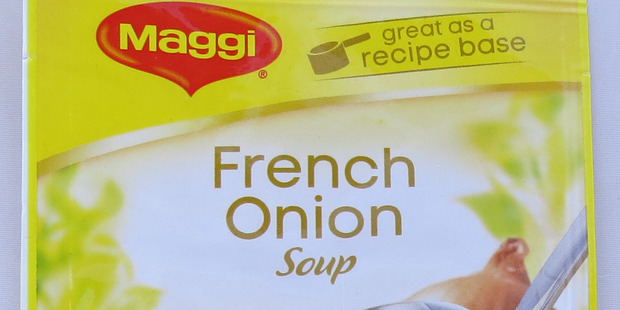 Maggi French Onion Soup. $1.45 for 29g. Photo / Supplied