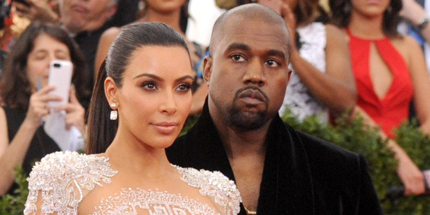 Kim Kardashian and Kanye West. Photo / AP
