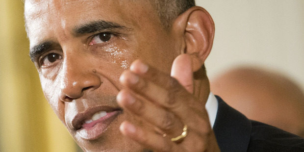 President Barack Obama's tearful intervention this week in America's gun control debate had an immediate impact. Photo / AP