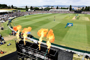 A 7000-strong crowd turned out to watch the Black Caps take on Sri Lanka at Bay Oval on Tuesday.