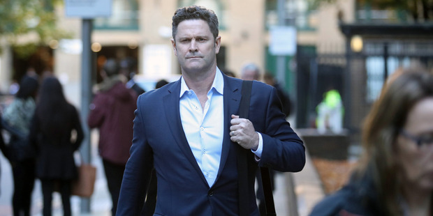 Chris Cairns arrives at Southward Crown Court in London. Photo / Chris Gorman