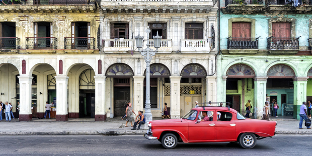Vintage cars abound in Havana. Photo / Getty Images