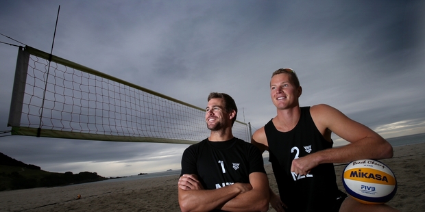 WORLD CLASS: Local champions Mike Watson (left) and Sam O'Dea expect to be pushed hard at Mount Main Beach this weekend. PHOTO/FILE
