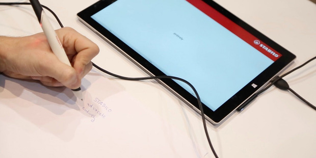 The Stabilo Digipen at CES. Photo / Washington Post