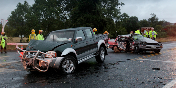 One person died after Ute and a car collided on SH2 in the Hawke's Bay photograph by Warren Buckland of the Hawkes Bay Today