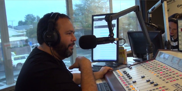 Thane Kirby interviews Naz on George FM this morning. Photo/Facebook