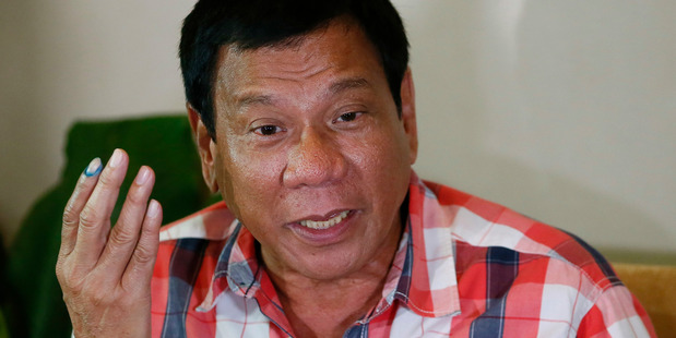 Front-running Philippines presidential candidate Mayor Rodrigo Duterte. AP photo / Bullit Marquez