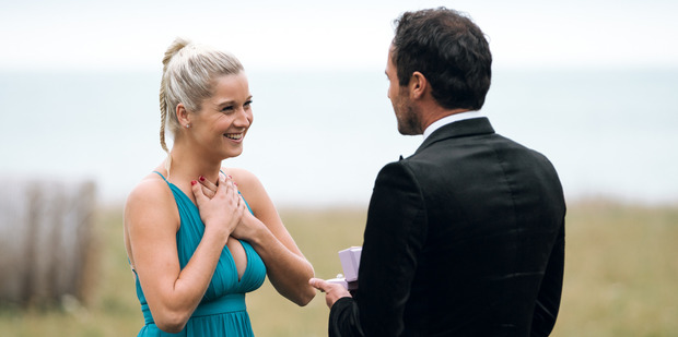 Fleur receives the good news from Jordan. Photo/TV3