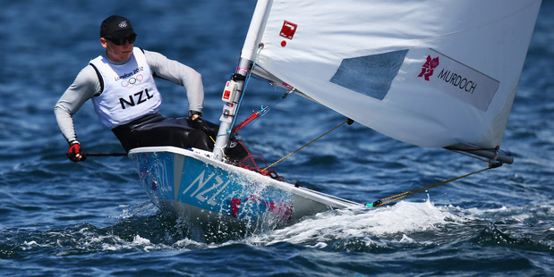 Andrew Murdoch of New Zealand competes in the Men's Laser. Photo / Getty Images