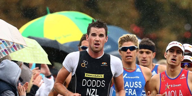 Tony Dodds competes during the PruHealth ITU World Triathlon Grand Final London. Photo / Getty Images