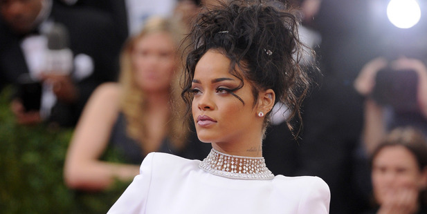 Rihanna wearing a million dollar choker by Jacob Arabo. Photo / Getty