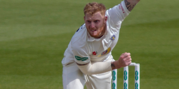 English bowler Ben Stokes bowling for Durham on 2 May (NZT). Photo / Getty Images