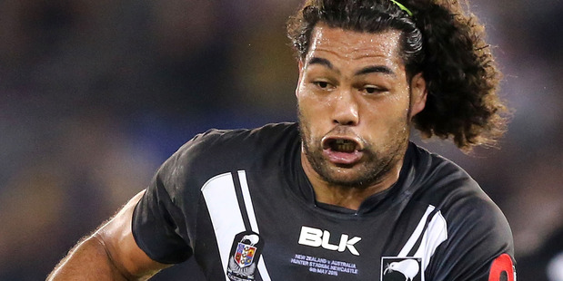 Adam Blair of the Kiwis in action during the transtasman test against the Kangaroos. Photo/Getty.