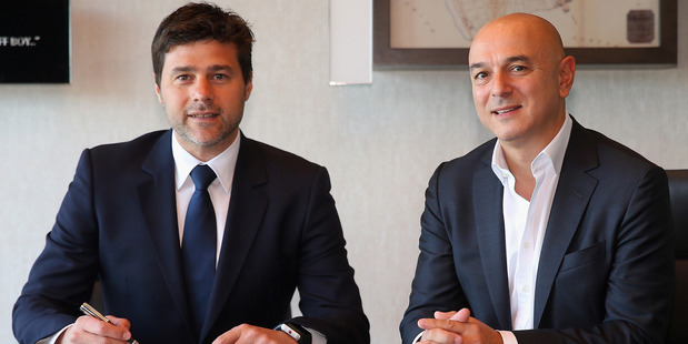 Mauricio Pochettino signs a new five-year deal with Tottenham Hotspur. Photo / Getty Images