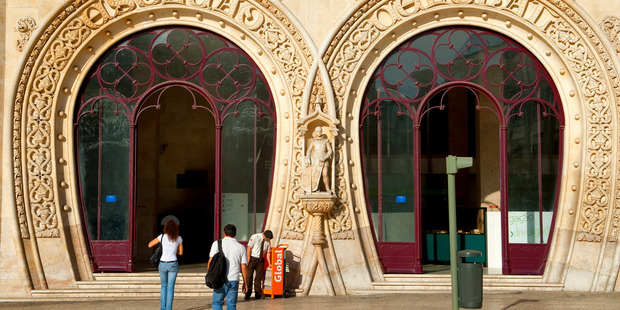 The statue was located on the facade of the impressive Rossio railway station in Lisbon, Portugal. Photo / Getty